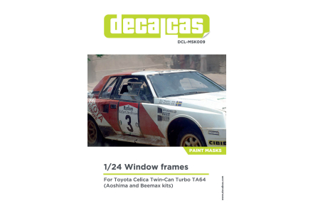 Maskowanie na ramy okien Toyota Celica Twincam Turbo TA64 Decalcas DCL-MSK009